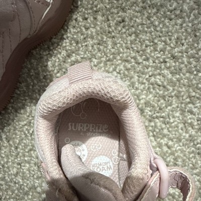 Surprize by Stride Rite Pink Hook & Loop Low Top Sneakers Girls Size 4
