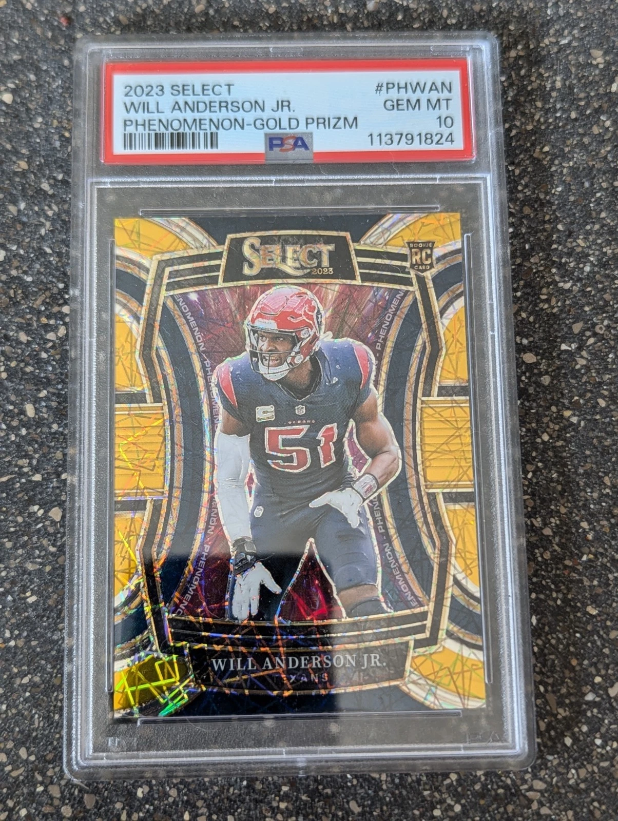 Will Anderson Panini Select Phenomenon #PHWAN Gold Prizm