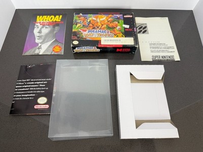 Joe & Mac 2 Lost In Tropics SNES - Box, Inserts, Star Fox Poster, Cover!