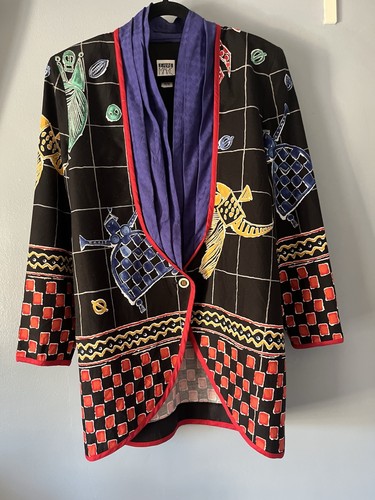 Rare Vintage Jeanne Marc Blazer Sz L Avant-garde