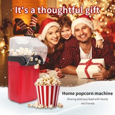 UK Popcorn Maker Hot Air Popcorn Popper Electric Machine Fat 1200w