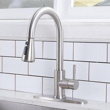 VCCUCINE Kitchen Faucet with Pull Down Sprayer, Brushed Nickel Faucet for Kit...