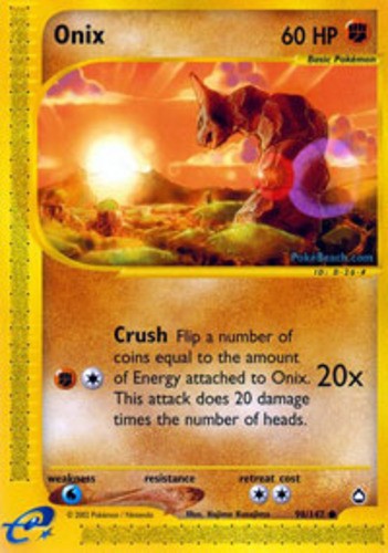 Damaged Onix - 98/147 - Common Pokemon Aquapolis