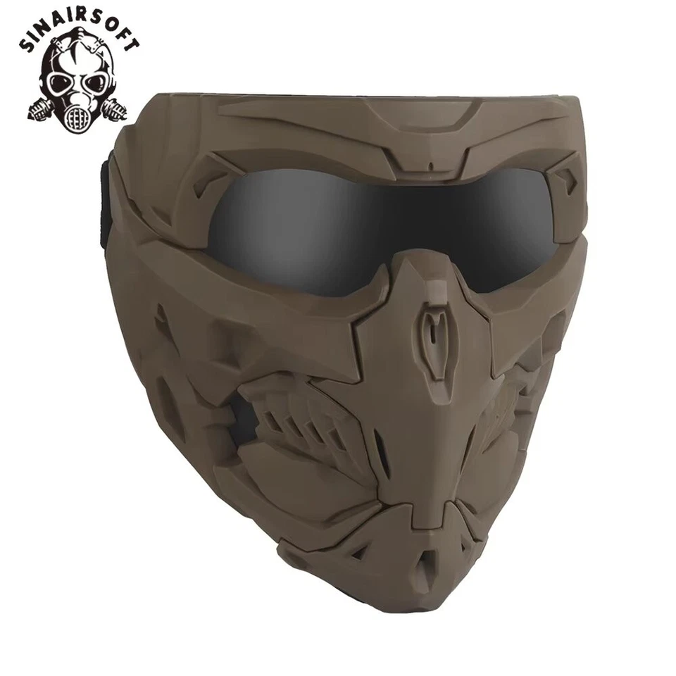 Máscara táctica magnética CS máscara facial completa cosplay airsoft paintball máscara protectora Foto 3 de 4