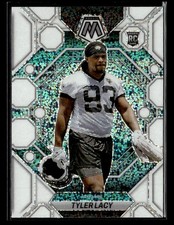 2023 Panini Mosaic #370 Tyler Lacy White Sparkle Rookie card. rookie card picture