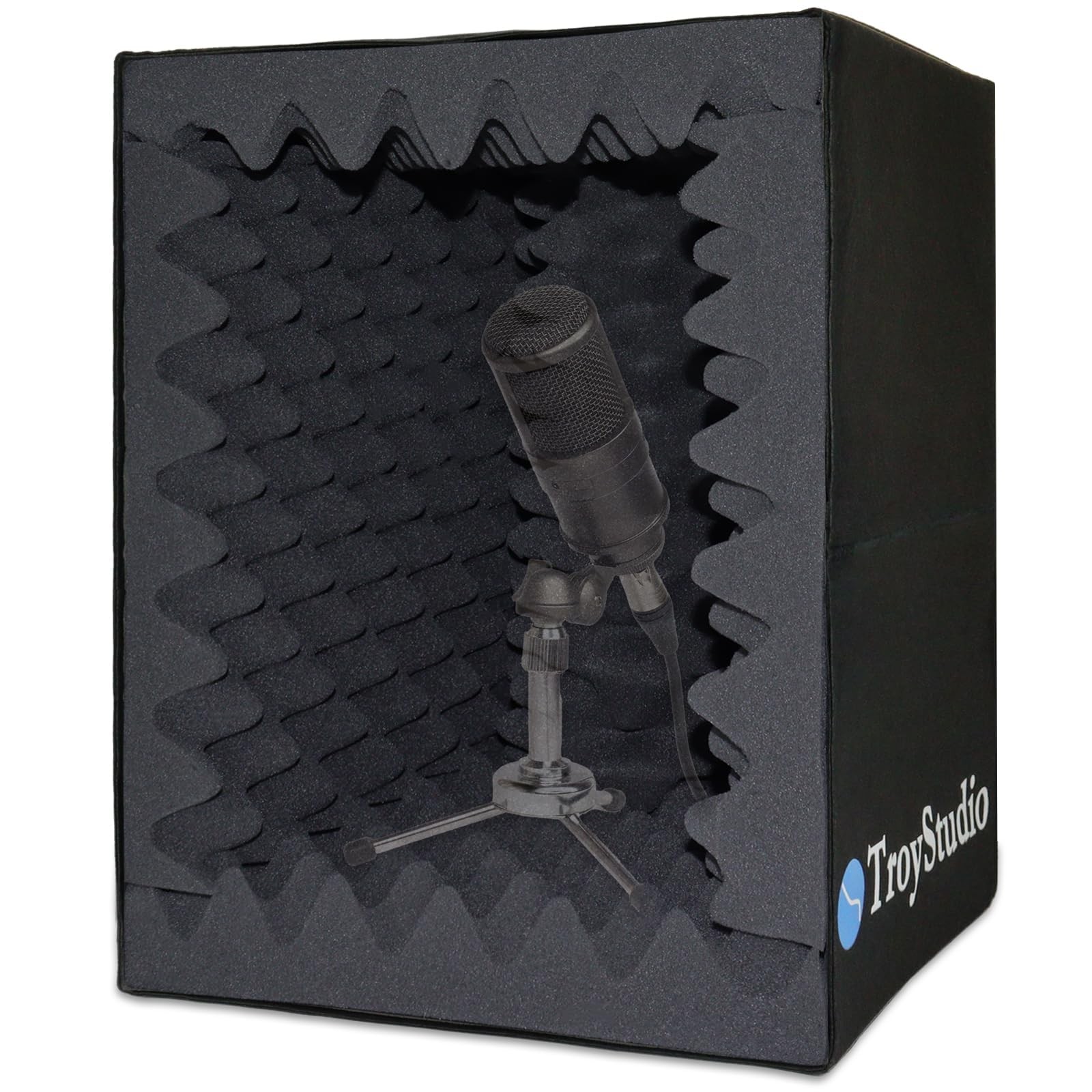 TroyStudio Portable Vocal Booth, Large Foldable Microphone Isolation Shield, ...