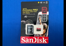 Sandisk Extreme Pro 512GB microSDXC UHS-1 Card with adapter 170MB/s