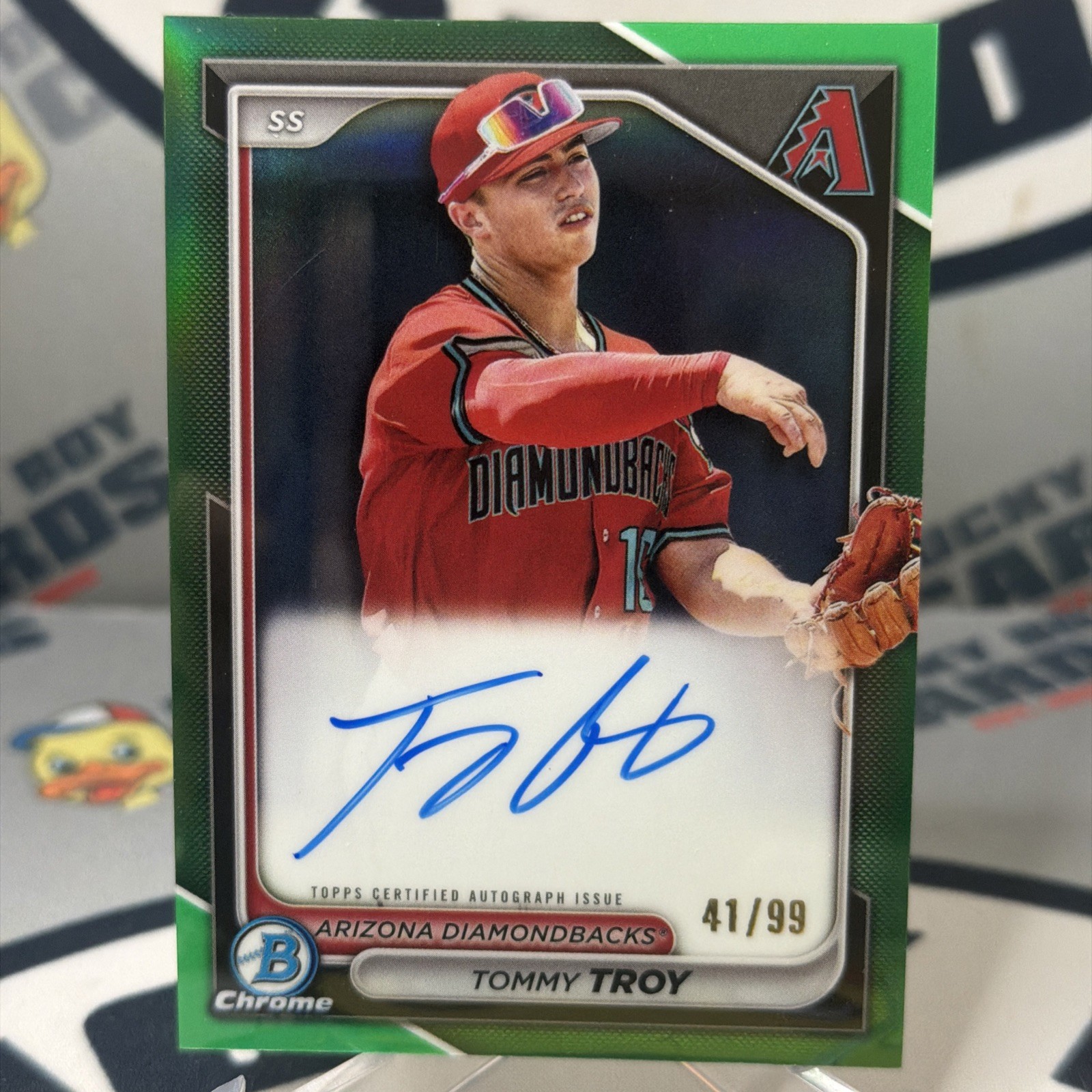 Tommy Troy 2024 Bowman Chrome #CPA-TT Green Auto /99