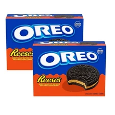 OREO REESE'S Peanut Butter Creme Chocolate Sandwich Cookies X 2 Boxes Ship Today