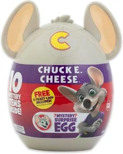 Chuck E. Cheese Mystery Egg - Collectible Figure & Accessories with E Ticket