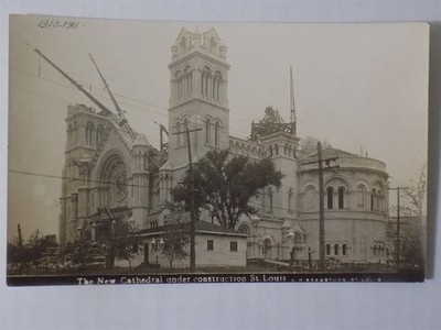 St. Louis, Missouri MO ~ New Cathedral Under Construction REAL PHOTO PC L760
