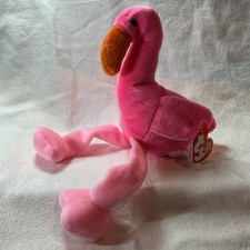 TY Original Beanie Baby PINKY the Flamingo. Born 13 February 1995.