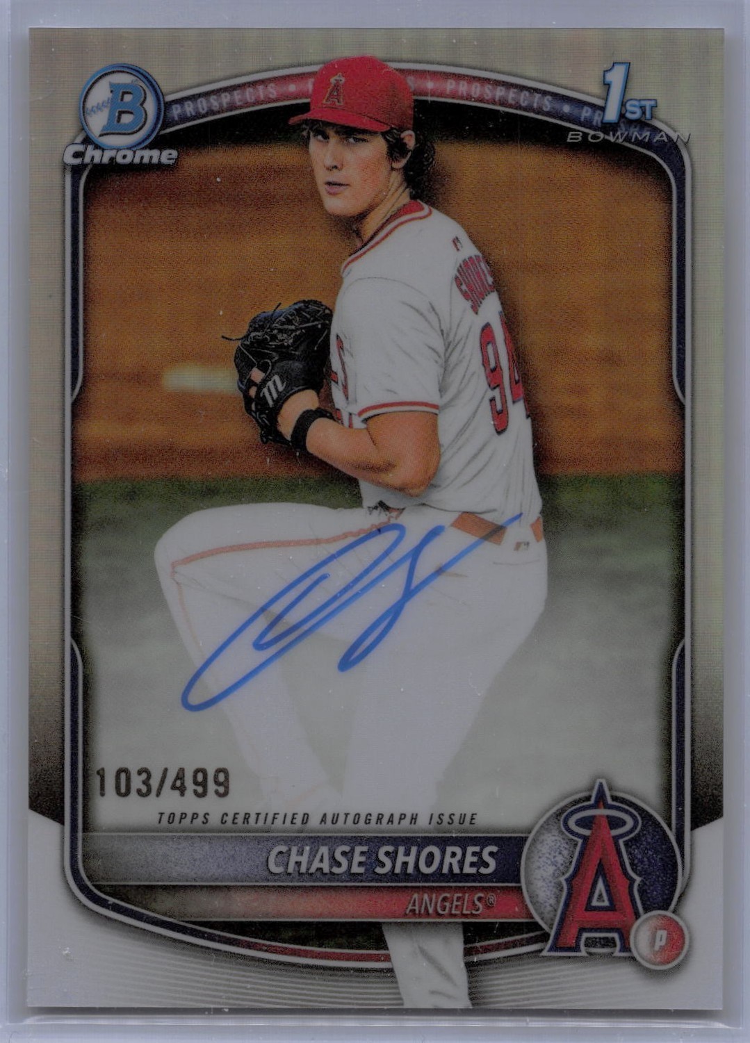 2025 BOWMAN CHROME DRAFT (#CPA-TF) - REFRACTOR - AUTOGRAPH - CHASE SHORES /499