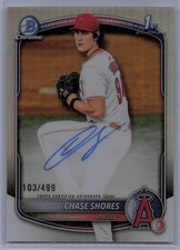 2025 BOWMAN CHROME DRAFT (#CPA-TF) - REFRACTOR - AUTOGRAPH - CHASE SHORES /499