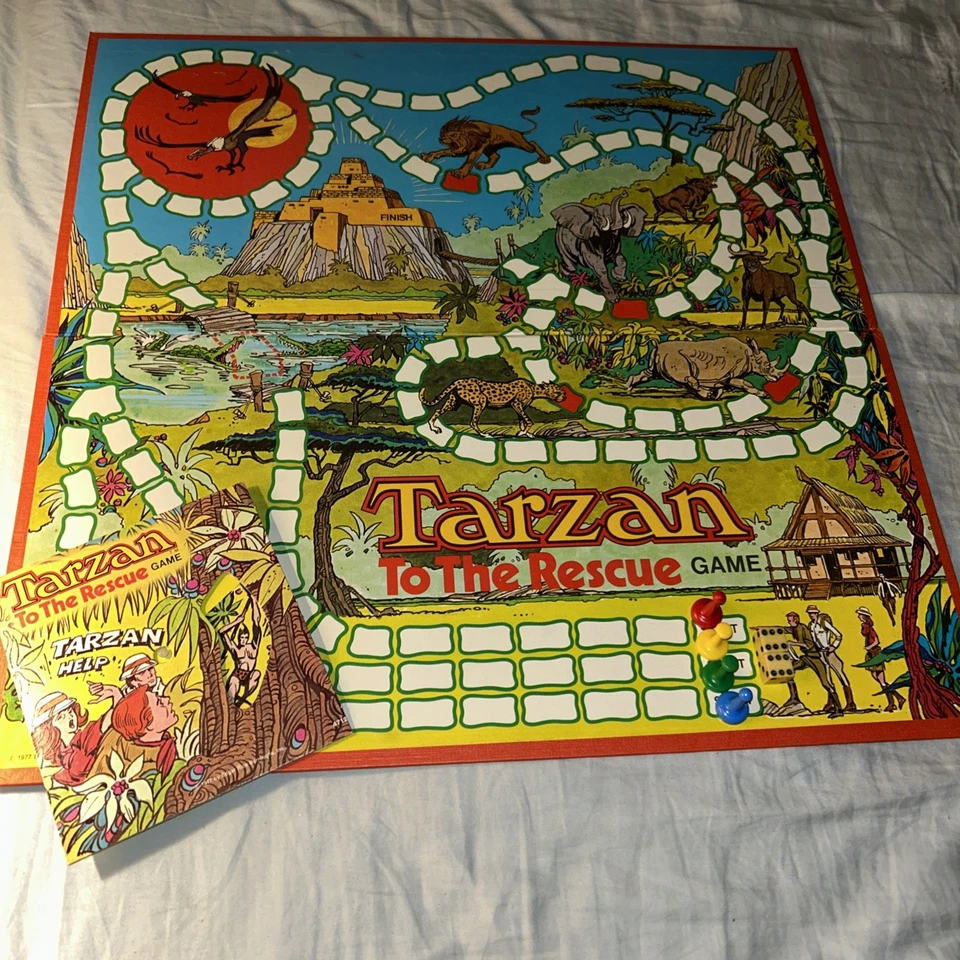 Milton Bradley #4712 Tarzan To The Rescue Vintage Board Game 1977 *Complete* - Image 2 of 4