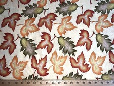 Autumn Harvest Leaf Valance Falling Leaves Gold Metallic 56w x15 Kitchen Curtain