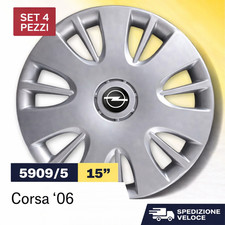 SET KIT SERIE 4 COPRICERCHI COPPE RUOTA 15" PER OPEL CORSA C COD 5909/5