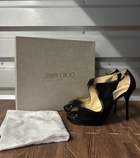 Jimmy Choo Leondra 100 Suede Leather Heels Size 9,5 US 39,5 EU