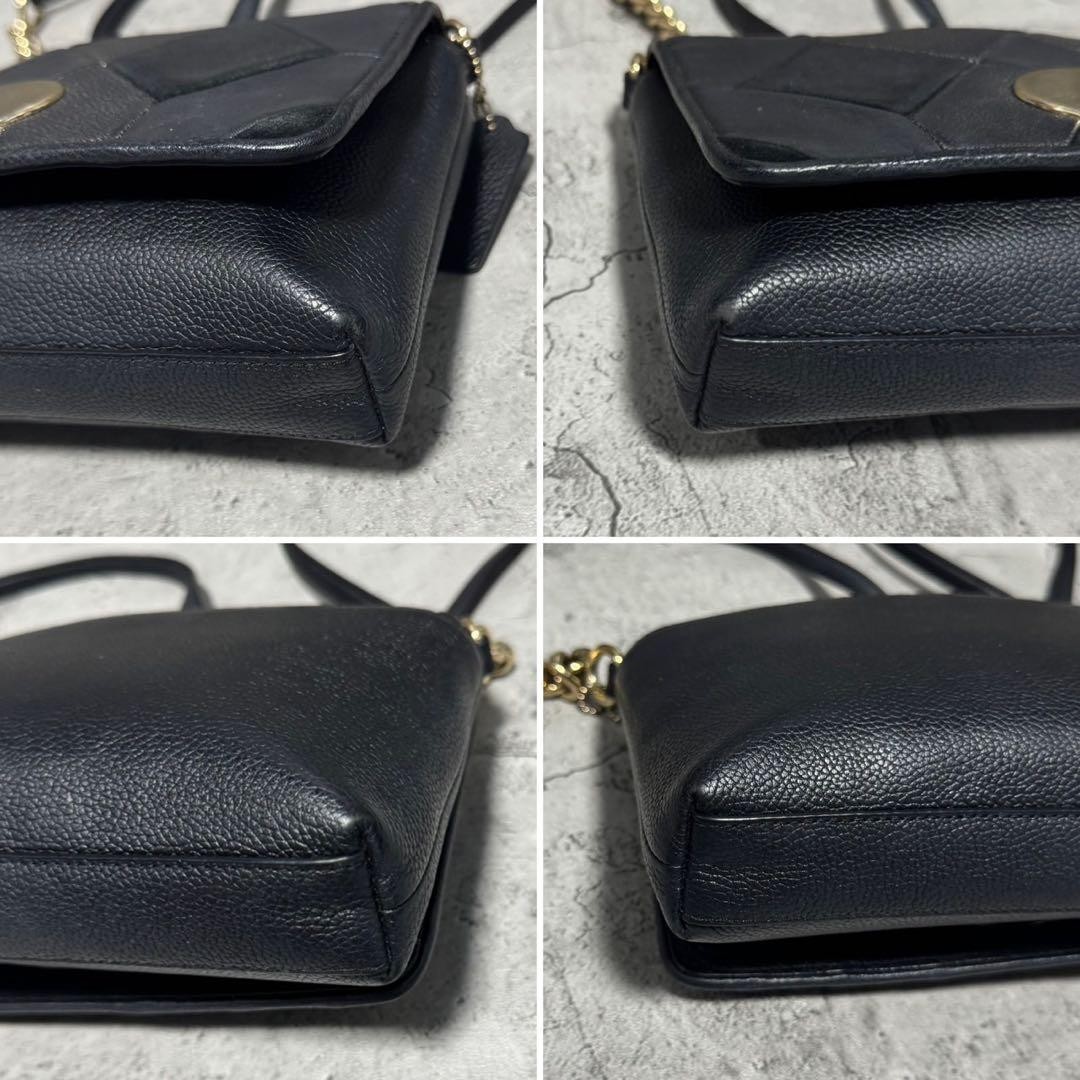 COACH Shoulder Bag Quilted Patchwork Leather Blac… - image 19