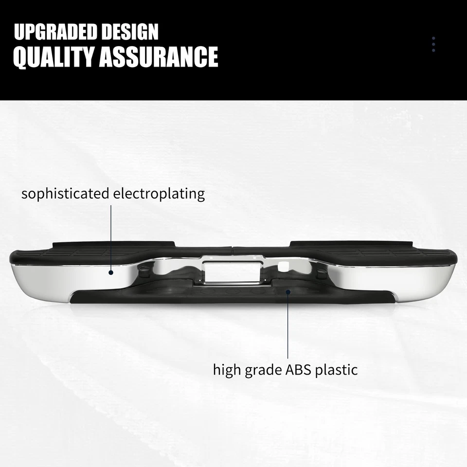 For 1999-2007 Complete Chrome Rear Step Bumper Chevy Silverado 2500HD 3500 HD Foto 2 de 4