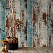 236" x 17.8" Wood Peel and Stick Wallpaper Self-Adhesive Removable Brown