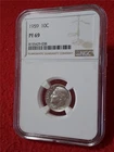 1959 10C NGC PF 69 Silver ROOSEVELT DIME                                #MF-1862