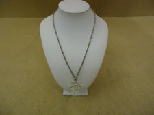 Designer Fashion Necklace 18in L Chain/Link Metal Female Adult Silver