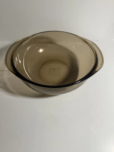 Vintage PYREX Amber Brown Glass 1.5L Round Casserole Dish 023 Retro - No Lid