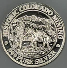 American Wildlife Series Historic Colorado Mining Elk 999 Silver Round