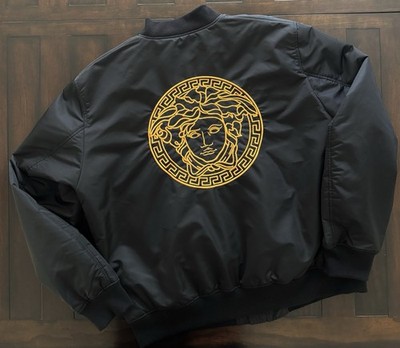 Versace Bomber Jacket BLACK Men s ( 54 ) NWT $1650    