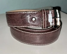 Links Kings-Brown LIZARD Golf/Casual Belt-Size 34-Made in USA-NEW