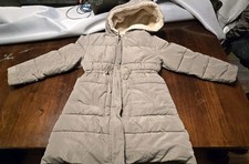 Zara Kids size 8 Parka, Hood w/Fur Trim, Adjustable Waist, Zipper Pockets, Snaps