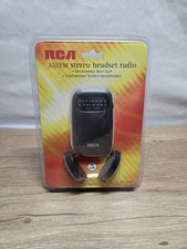 RCA AM/FM Stereo Headset Radio, Belt Clip RP1610 With Headphones New in box