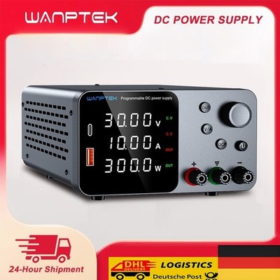 Einstellbar Labor Netzteil DC 0~30V 0~10A Werkbank Netzgerät Stabilisiert