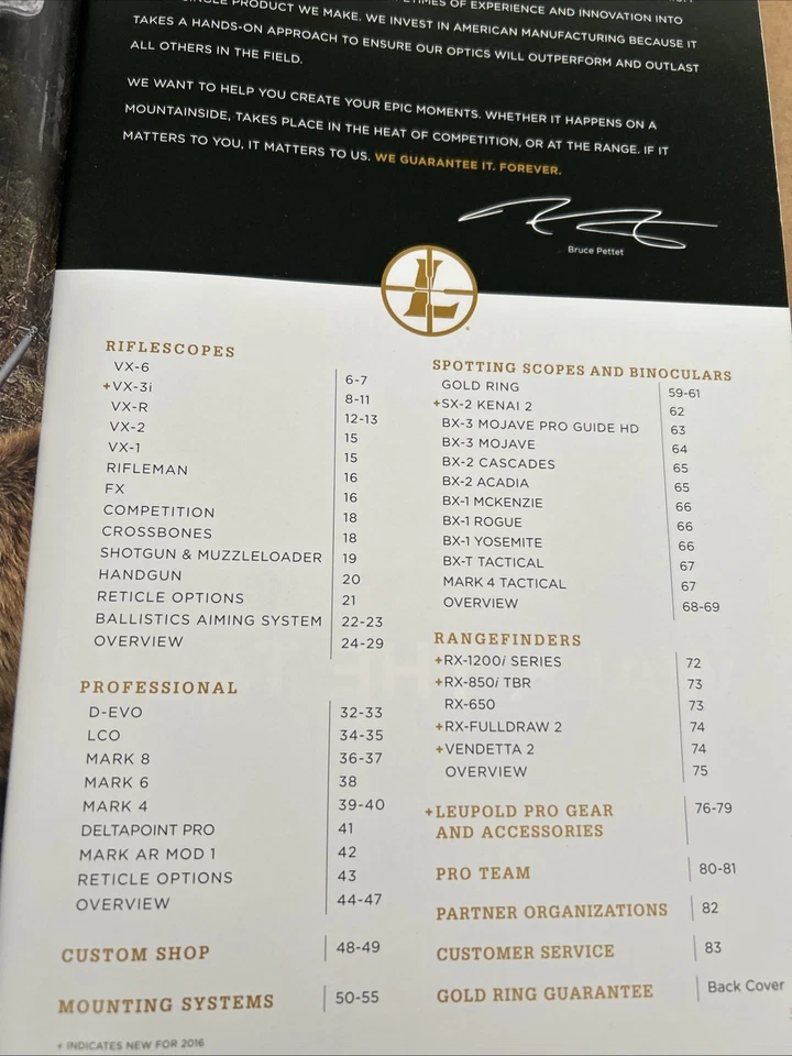 2016 LEUPOLD CATALOG, RIFLESCOPES, RANGEFINDERS, SPOTTING SCOPES, BINOCULARS - Image 2 of 2