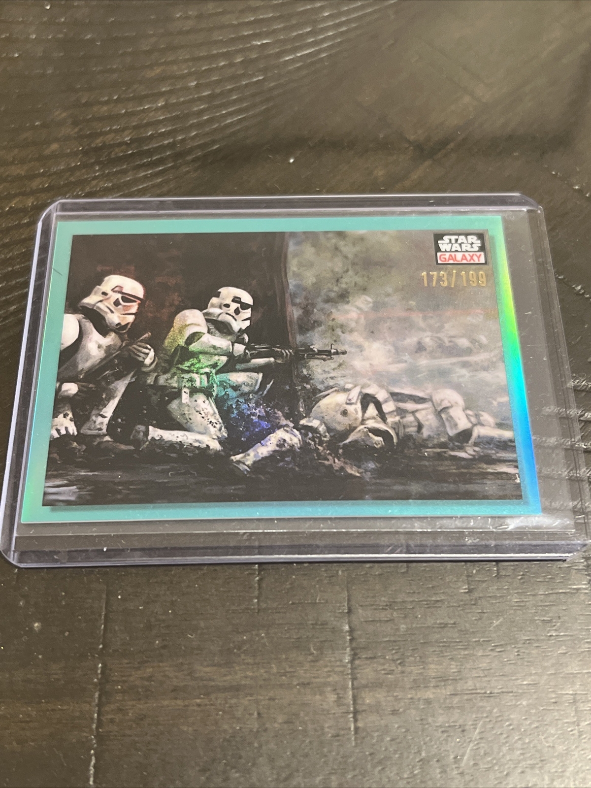2023 Topps Chrome Star Wars Galaxy #94 Pinned Down Aqua Refractor /199
