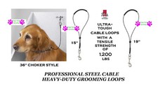 Top Performance Pet Grooming CABLE LOOP Noose RESTRAINT For Table Arm,Bath Tub