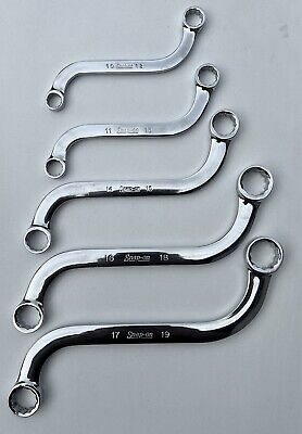 SNAP-ON 5 PIECE 12 POINT METRIC S SHAPED BOX WRENCH SET SNAP-ON 5 PIECE 12 POINT METRIC S SHAPED BOX WRENCH SET
