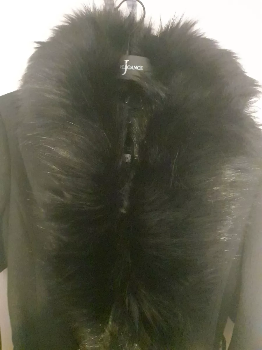 New look top fur collar coat