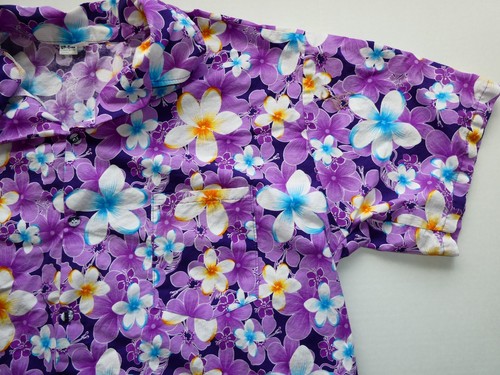 Camisa Hawaiana con Collar Con Botones Auténtica Hecha en Tailandia, Púrpura, Calce L/XL - Imagen 4 de 24