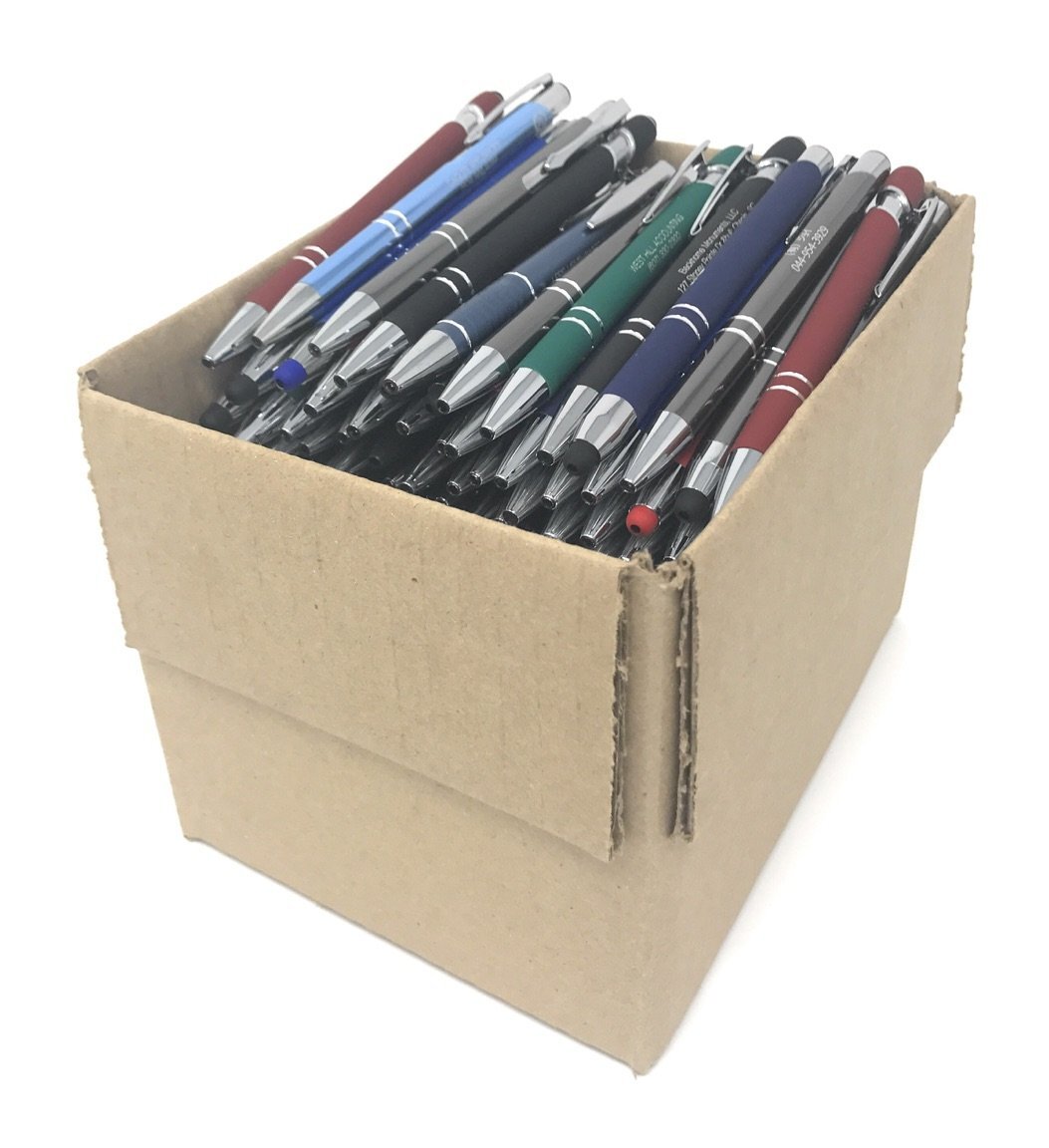 5 lb. Box of Assorted Misprint Metal Retractable Ball Point – Bulk Misprinted...