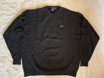 Nike Golf Winterpullover 100% Lammwolle grau Größe XL in sehr gutem Zustand