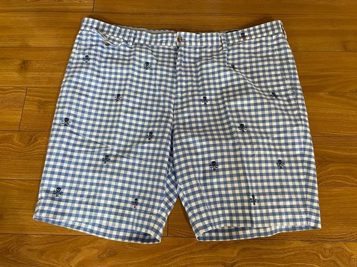 Mens Polo Ralph Lauren Shorts Classic Fit Skull/Bones Gingham Preppy Golf 44B