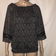 AB Studio Women’s Polka Dot Blouse Large