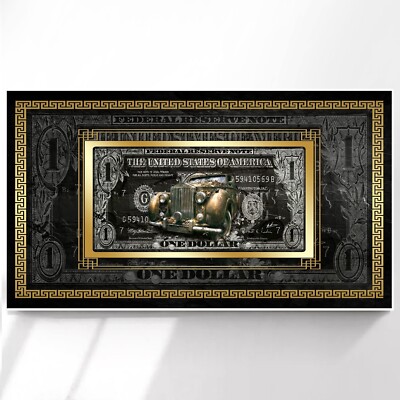 ONE DOLLAR LEINWAND BILD WANDDEKO MODERN GEMÄLDE WANDBILDER  WOHNZIMMER 4455A