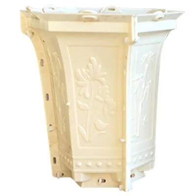 Concrete Garden Flowerpot Mold Tall Hexagonal Floral Planter Plastic DIY Mould