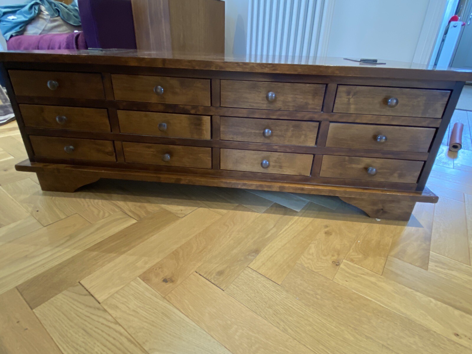 Laura Ashley Garrat 12 Drawer Coffee Table Dark Brown eBay