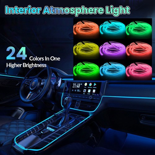 3M Auto Voiture Éclairage d'ambiance Éclairage Intérieur Barre Lumineuse Button Control, - Photo 3/10