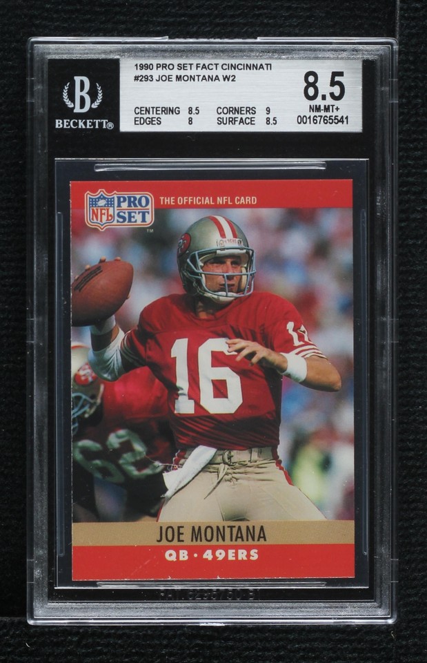 1990 Pro Set FACT Cincinnati Joe Montana #293 - 1 of 2