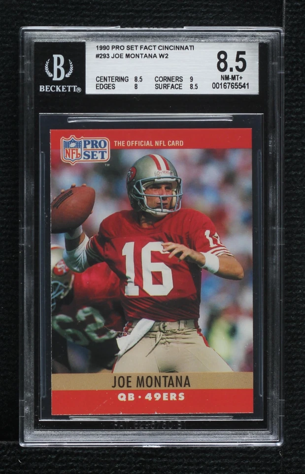 1990 Pro Set FACT Cincinnati Joe Montana #293